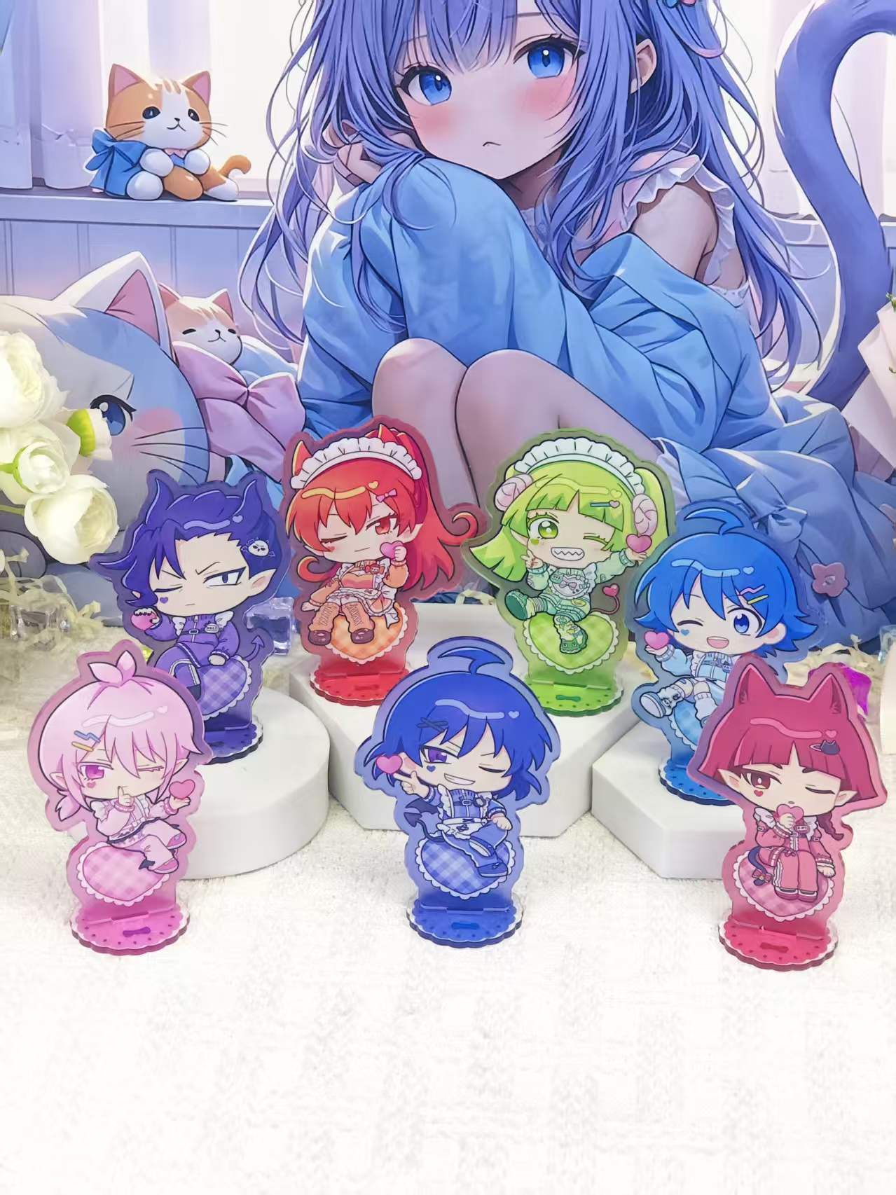 Figma Stand Set - Iruma-kun Chibi Maid Style Acrylic Stand