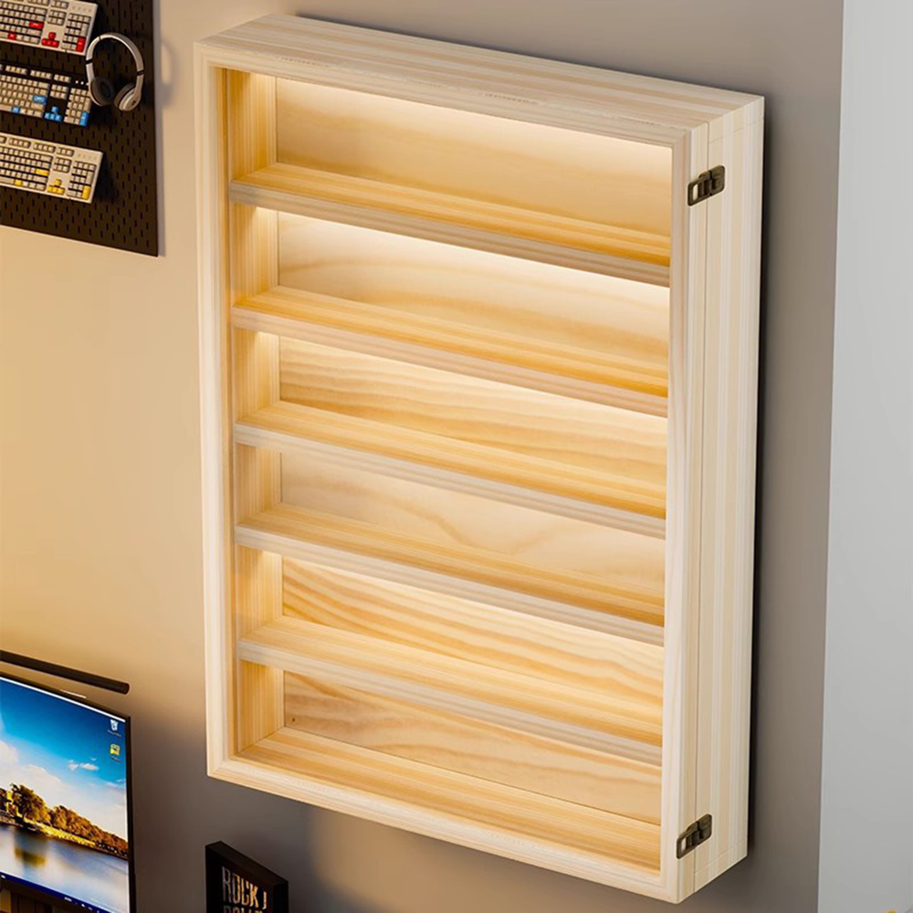 6‑Tier Wall Mounted Wooden Dis - Pop Display Shelf ulasan dan harga