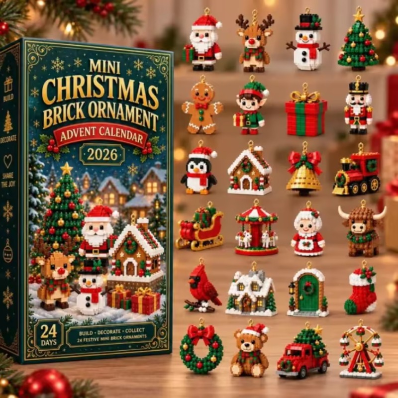 24-Day Christmas Brick Ornamen - Building Block Mini ulasan dan harga
