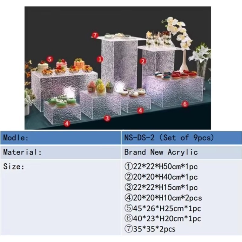 Transparent Acrylic Box Transp - Display Risers Set ulasan dan harga