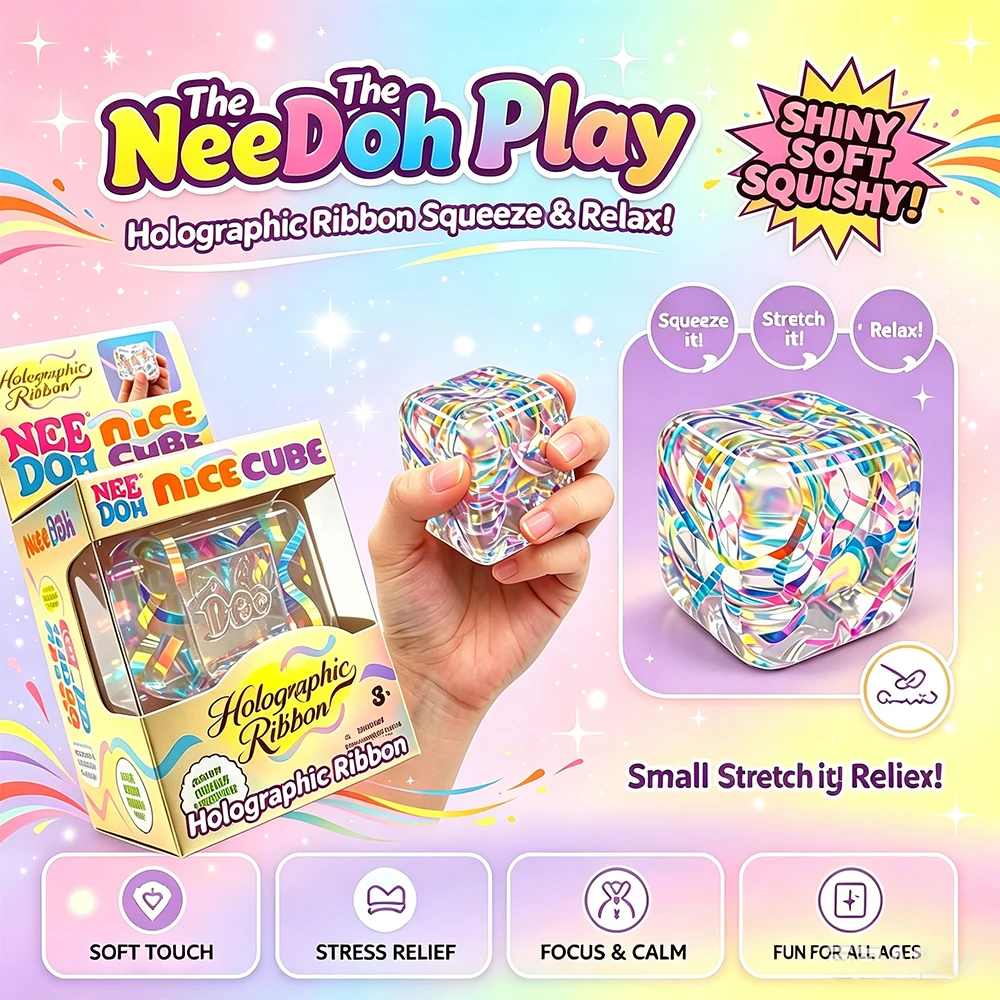 Transparent Cube Squishy NeeDo - Fidget Cube Original ulasan dan harga